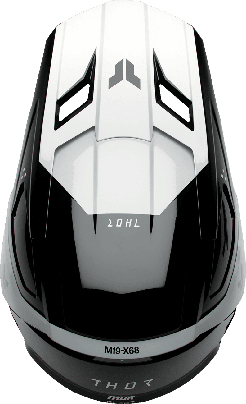 THOR 0111-1686 Youth Fleet Helmet - Storm - Black/White - Small — image 5 of 5