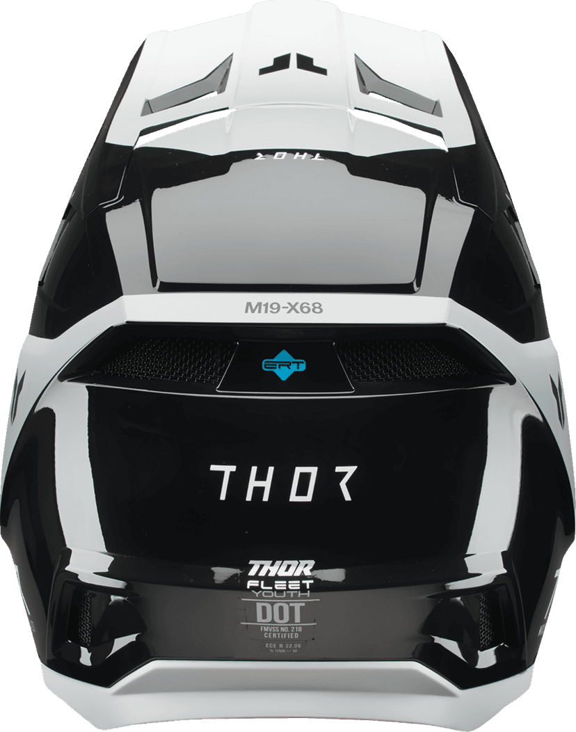 THOR 0111-1686 Youth Fleet Helmet - Storm - Black/White - Small — image 3 of 5