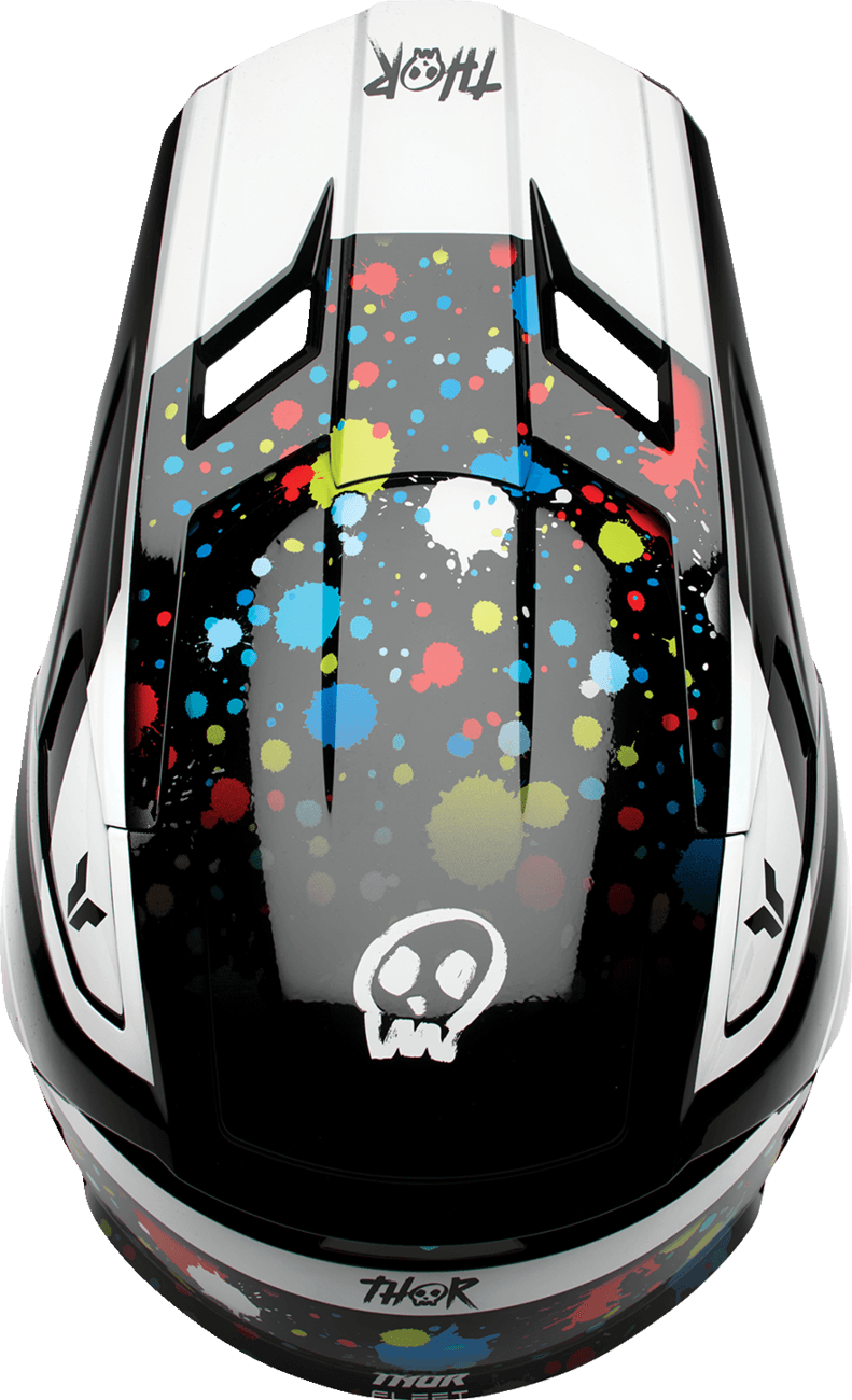 THOR 0111-1692 Youth Fleet Helmet - Splat - Black - Small — image 5 of 5