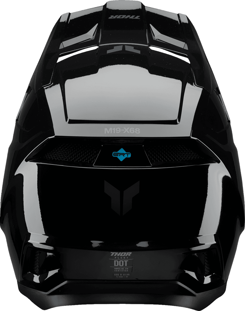 THOR 0111-1696 Youth Fleet Helmet - Blackout - Gloss Black - Medium — image 2 of 4