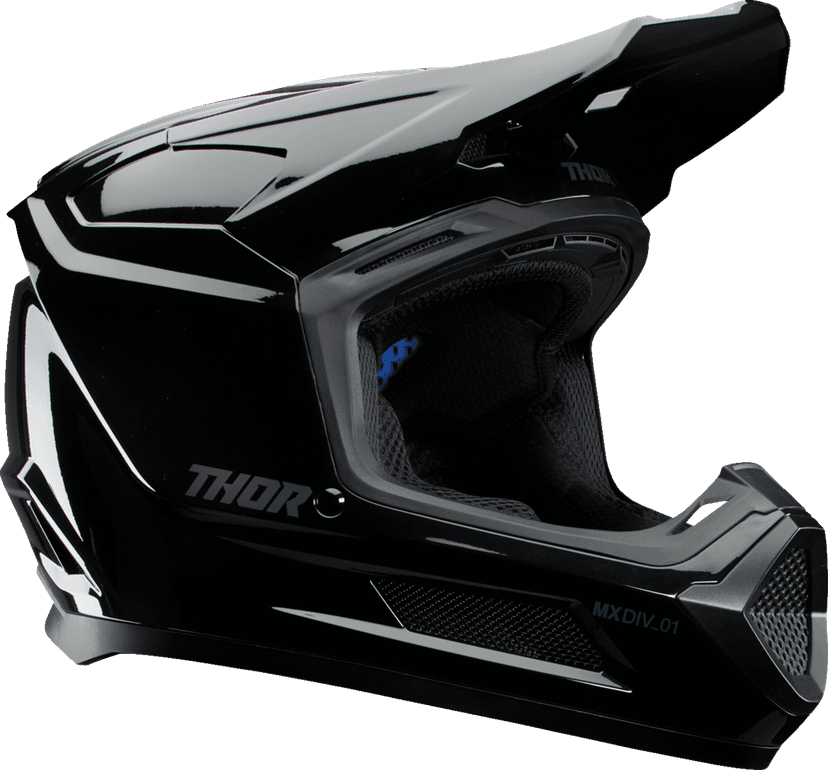 THOR 0111-1697 Youth Fleet Helmet - Blackout - Gloss Black - Large — image 1 of 4