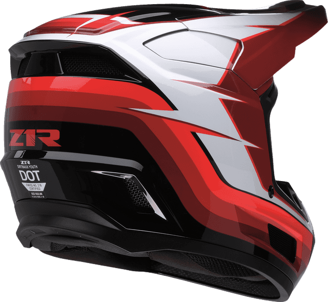 Z1R 0111-1719 Youth Dirt Maxx Helmet - Vortex - Red/White - Large — image 4 of 4