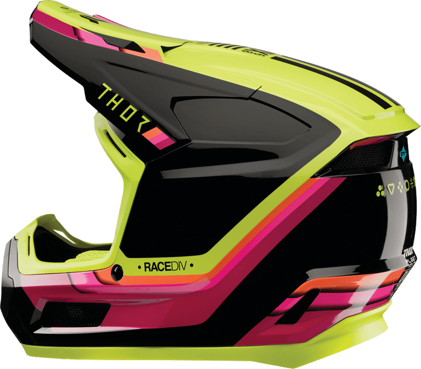 THOR 01111759 Youth Fleet Helmet - Defy - Black/Acid - Small — image 2 of 4