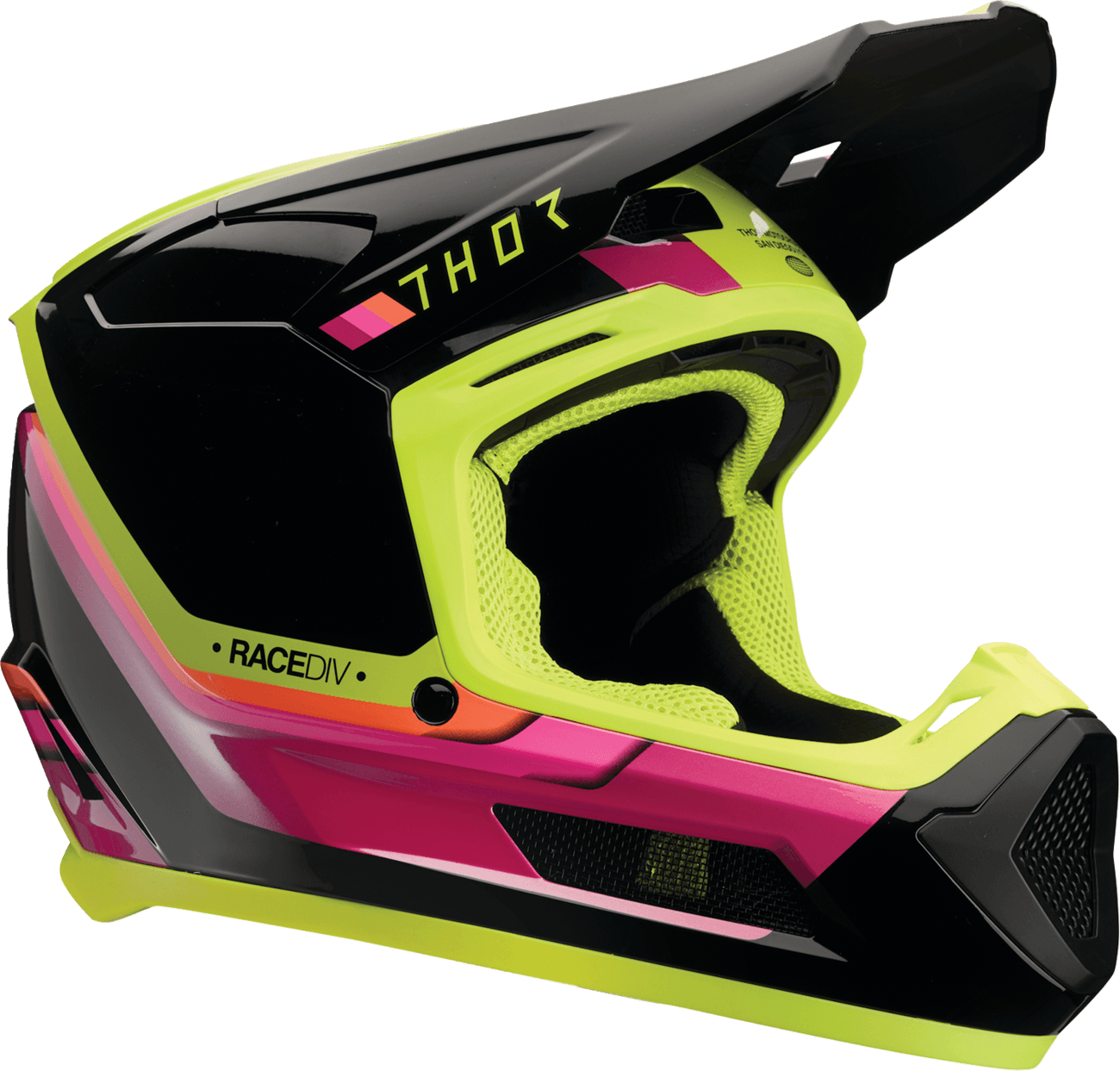 THOR 01111761 Youth Fleet Helmet - Defy - Black/Acid - Large