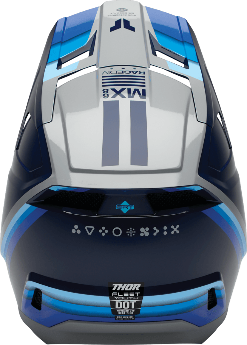 THOR 01111764 Youth Fleet Helmet - Defy - Blue/Gray - Large — image 3 of 4