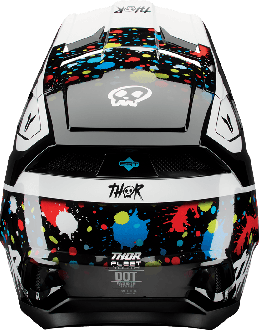 THOR 01111766 Youth Fleet Helmet - Splat - Black - Medium — image 3 of 5