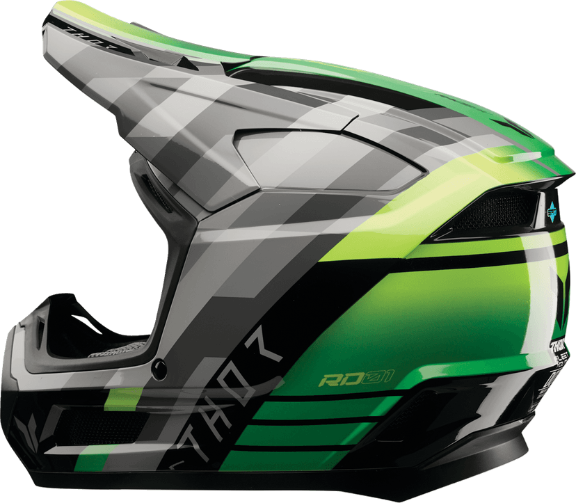 THOR 01111770 Youth Fleet Helmet - Camber - Black/Green - Large — image 2 of 4