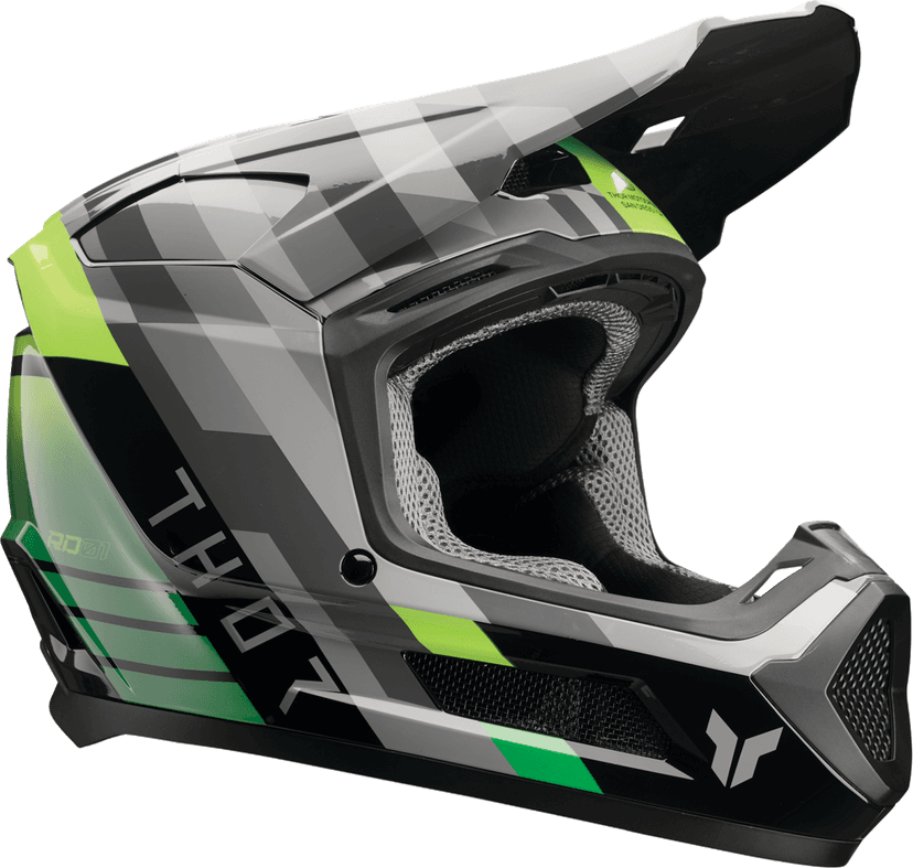 THOR 01111770 Youth Fleet Helmet - Camber - Black/Green - Large — image 1 of 4