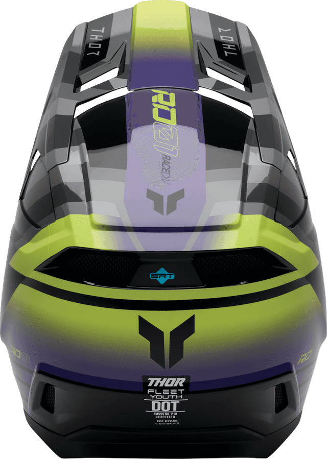 THOR 01111773 Youth Fleet Helmet - Camber - Black/Purple - Large — image 3 of 4