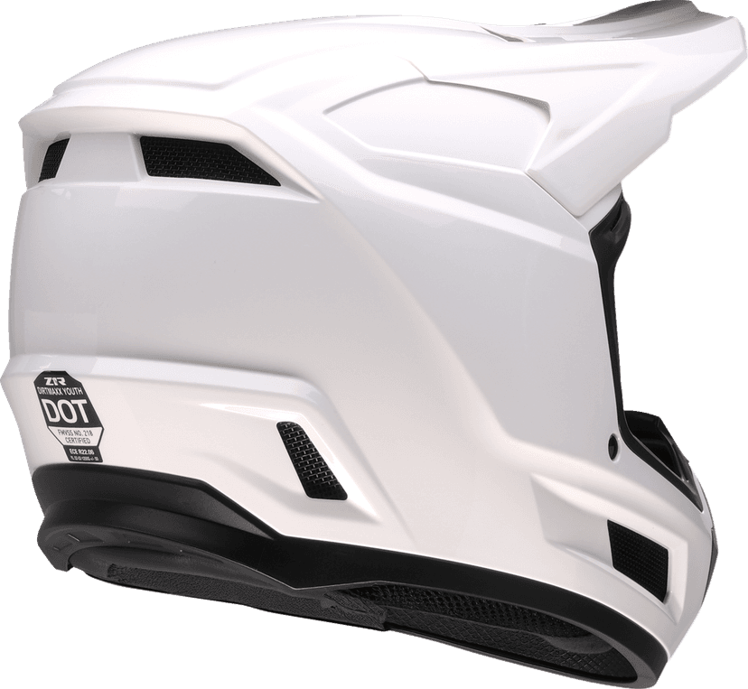 Z1R 01111876 Youth Dirt Maxx Helmet - Solid - White - Medium — image 4 of 4