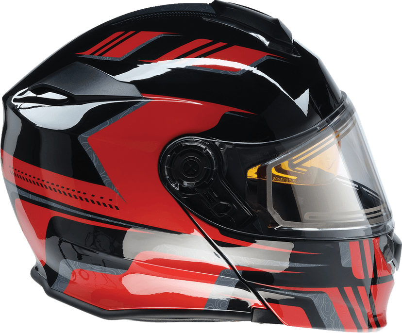Z1R 0120-0826 Solaris 2.0 Helmet - First Tracks - Electric - Dual Pane - Black/Red - Small — image 7 of 8