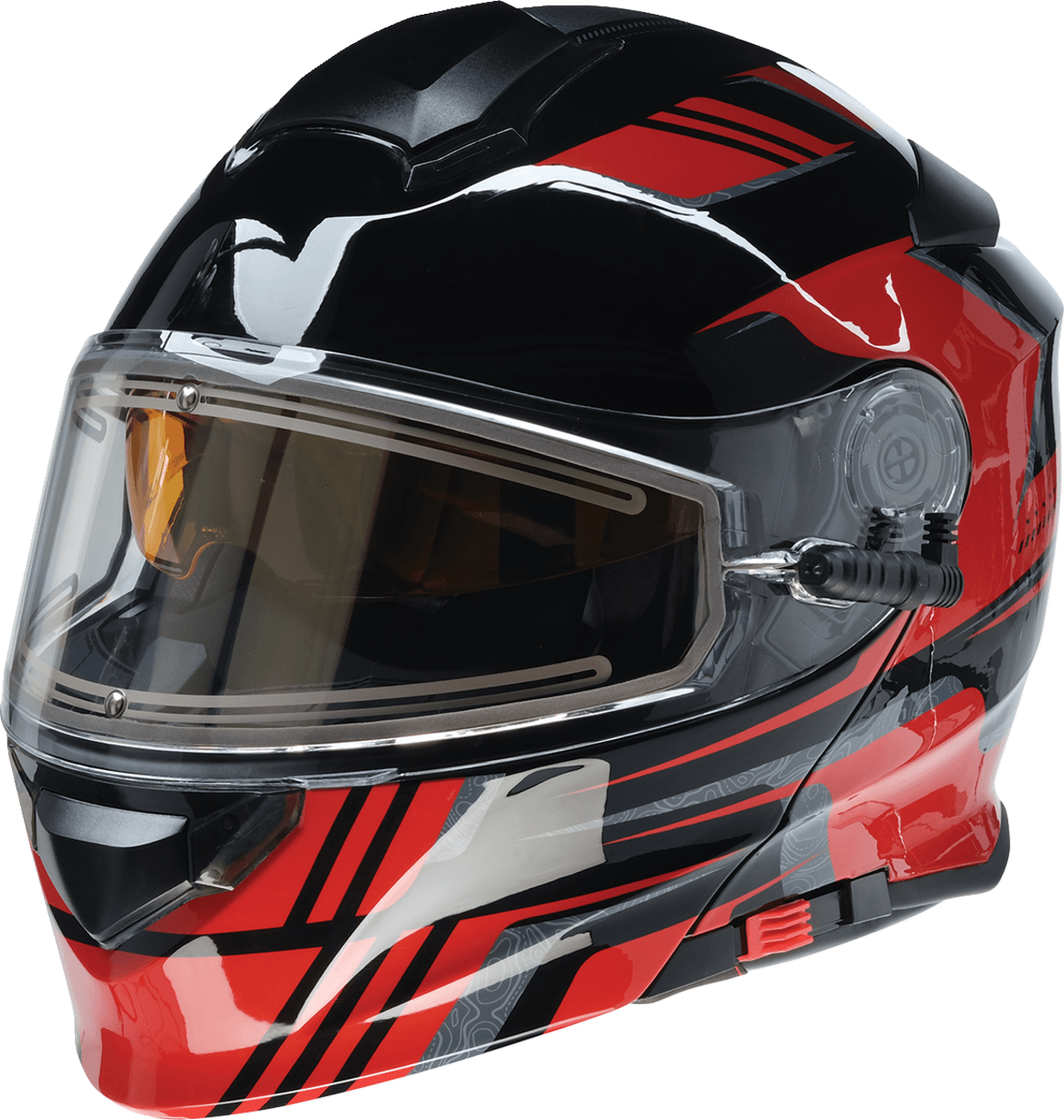 Z1R 0120-0828 Solaris 2.0 Helmet - First Tracks - Electric - Dual Pane - Black/Red - Large