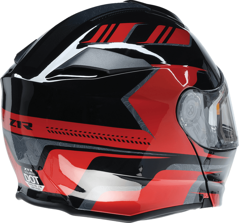 Z1R 0120-0828 Solaris 2.0 Helmet - First Tracks - Electric - Dual Pane - Black/Red - Large — image 4 of 8