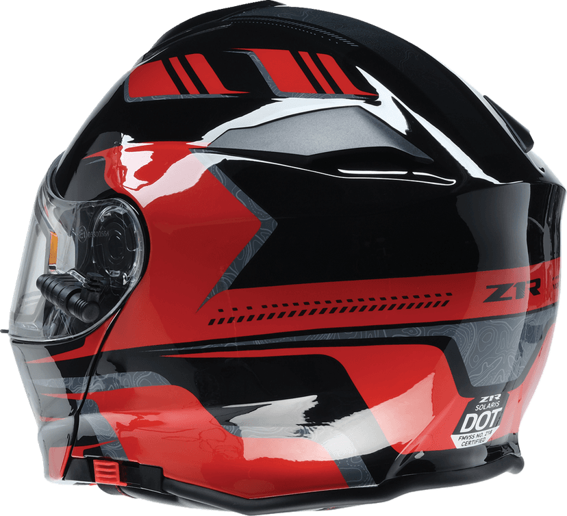 Z1R 0120-0829 Solaris 2.0 Helmet - First Tracks - Electric - Dual Pane - Black/Red - XL — image 8 of 8