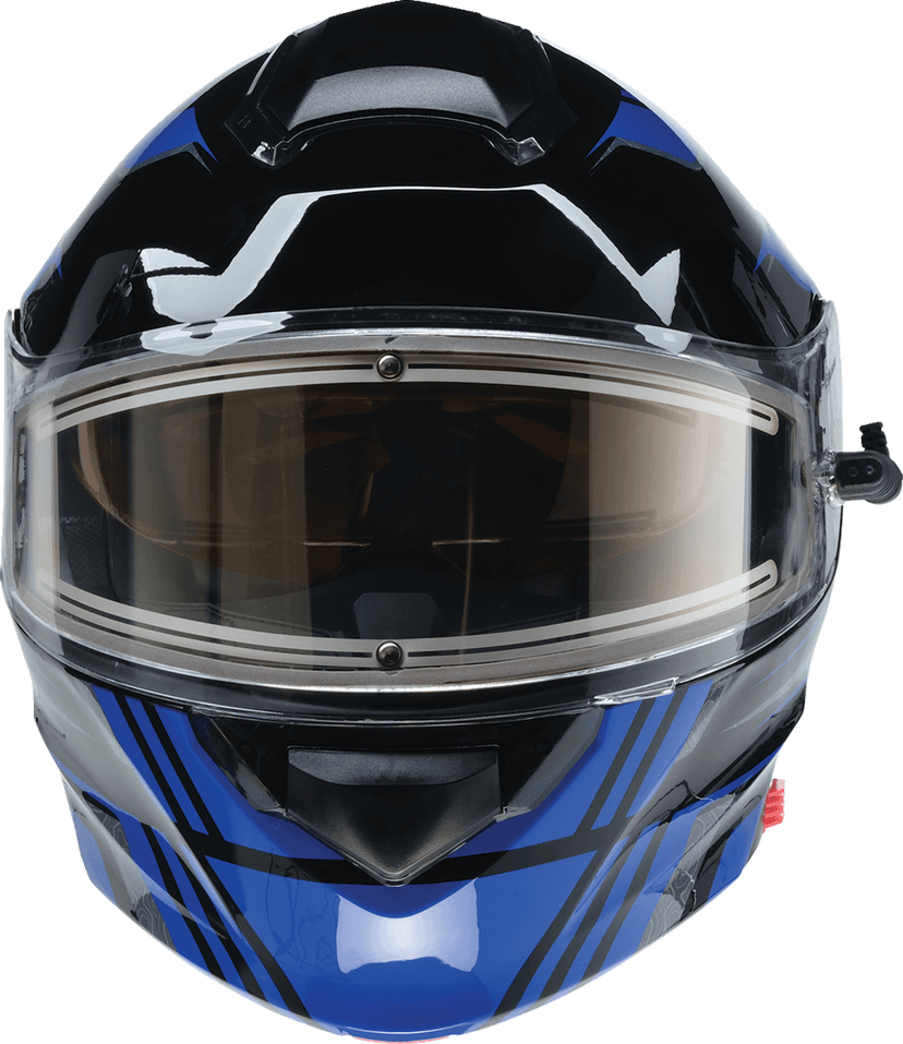 Z1R 0120-0833 Solaris 2.0 Helmet - First Tracks - Electric - Dual Pane - Black/Blue - Medium — image 4 of 8