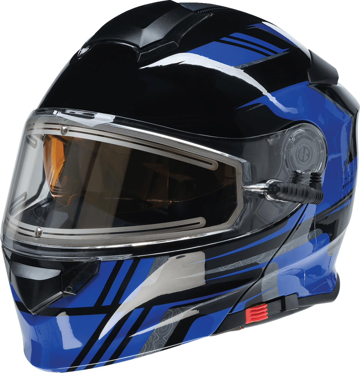 Z1R 0120-0834 Solaris 2.0 Helmet - First Tracks - Electric - Dual Pane - Black/Blue - Large