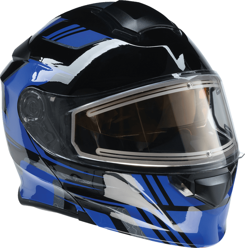 Z1R 0120-0836 Solaris 2.0 Helmet - First Tracks - Electric - Dual Pane - Black/Blue - 2XL — image 2 of 8