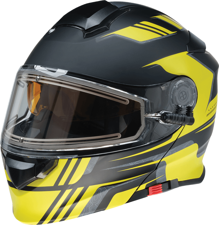Z1R 0120-0837 Solaris 2.0 Helmet - First Tracks - Electric - Dual Pane - Black/Hi-Viz - XS — image 1 of 8