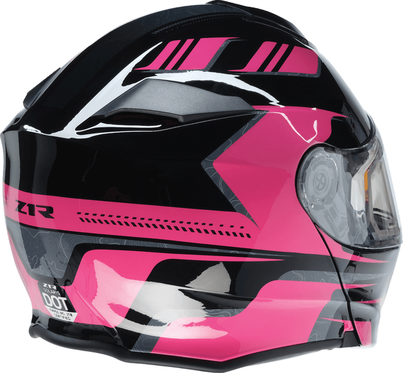 Z1R 0120-0846 Solaris 2.0 Helmet - First Tracks - Electric - Dual Pane - Black/Pink - Large — image 7 of 8