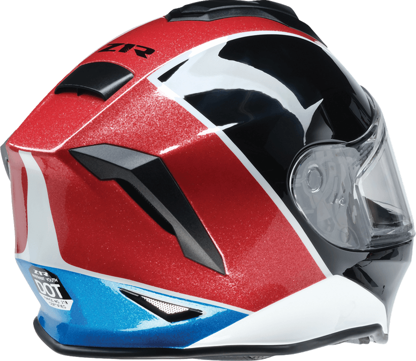 Z1R 0122-0129 Youth Warrant 2.0 Snow Helmet - Fresh Pow - Red/White/Blue - Medium — image 5 of 6