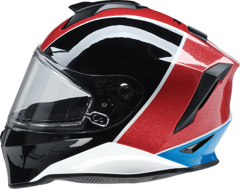 Z1R 0122-0134 Youth Warrant 2.0 Snow Helmet - Fresh Pow - Red/White/Blue - Large — image 2 of 6