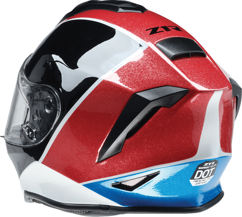 Z1R 0122-0134 Youth Warrant 2.0 Snow Helmet - Fresh Pow - Red/White/Blue - Large — image 3 of 6