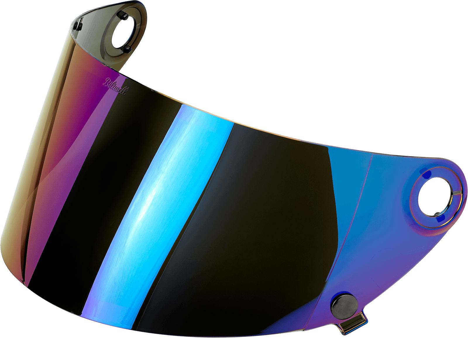 BILTWELL 0130-0955 Gringo S Shield - Gen 2 - Flat - Rainbow Mirror