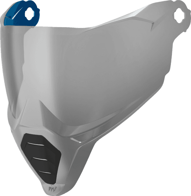 ICON 0130-1391 Ultrashield™ Shield - Ultraflite™ - Warboy Chrome