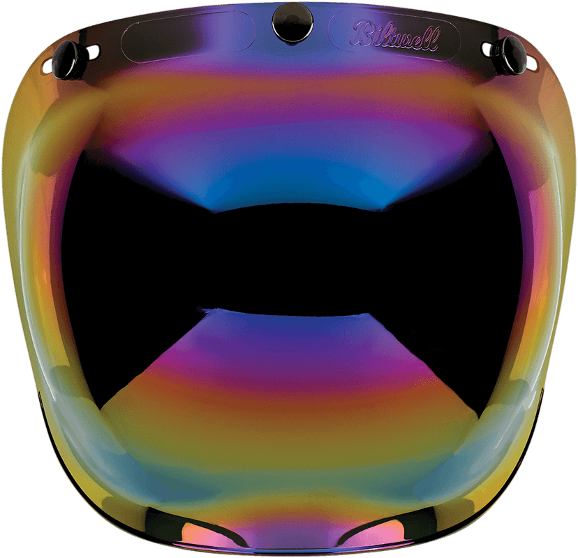 BILTWELL 0131-0116 Bubble Shield - Rainbow Mirror — image 2 of 4