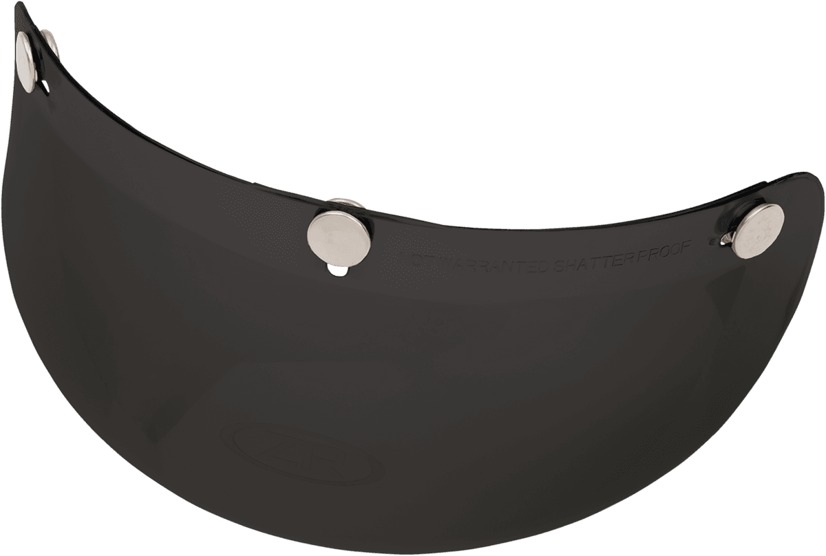 Z1R 0132-0558 3-Snap Bubble Visor - Black