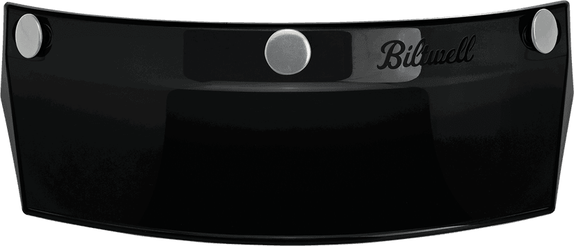 BILTWELL 0132-1009 Moto 3-Snap Visor - Black — image 2 of 4