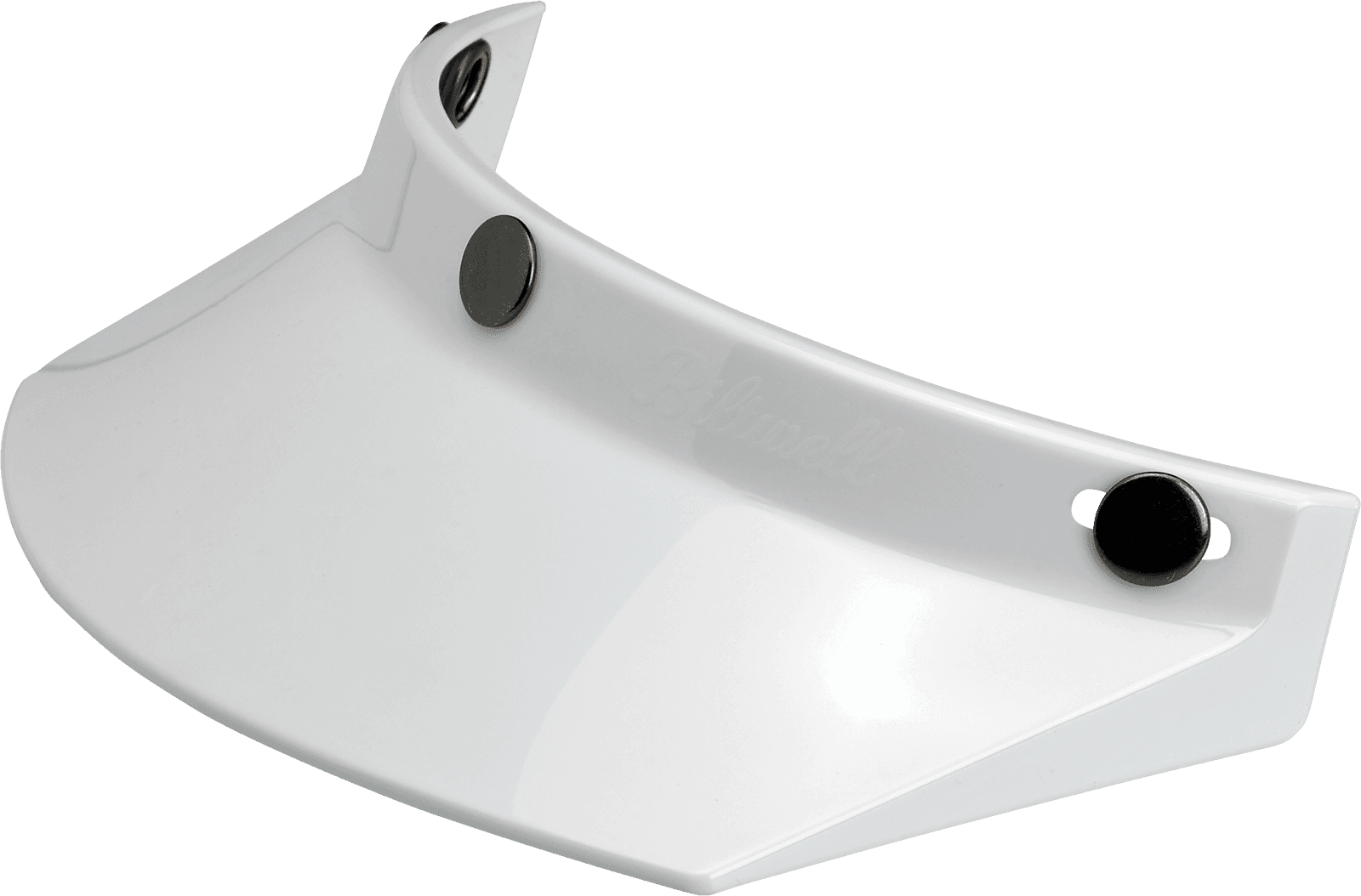 BILTWELL 0132-1010 Moto 3-Snap Visor - White