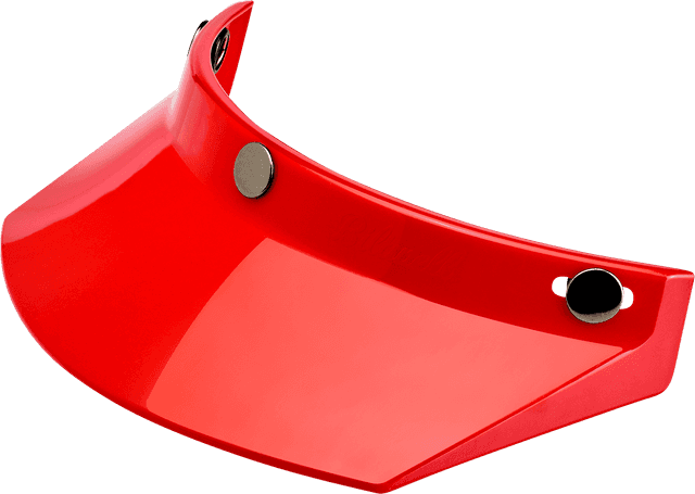 BILTWELL 0132-1139 Moto 3-Snap Visor - Red — image 1 of 5