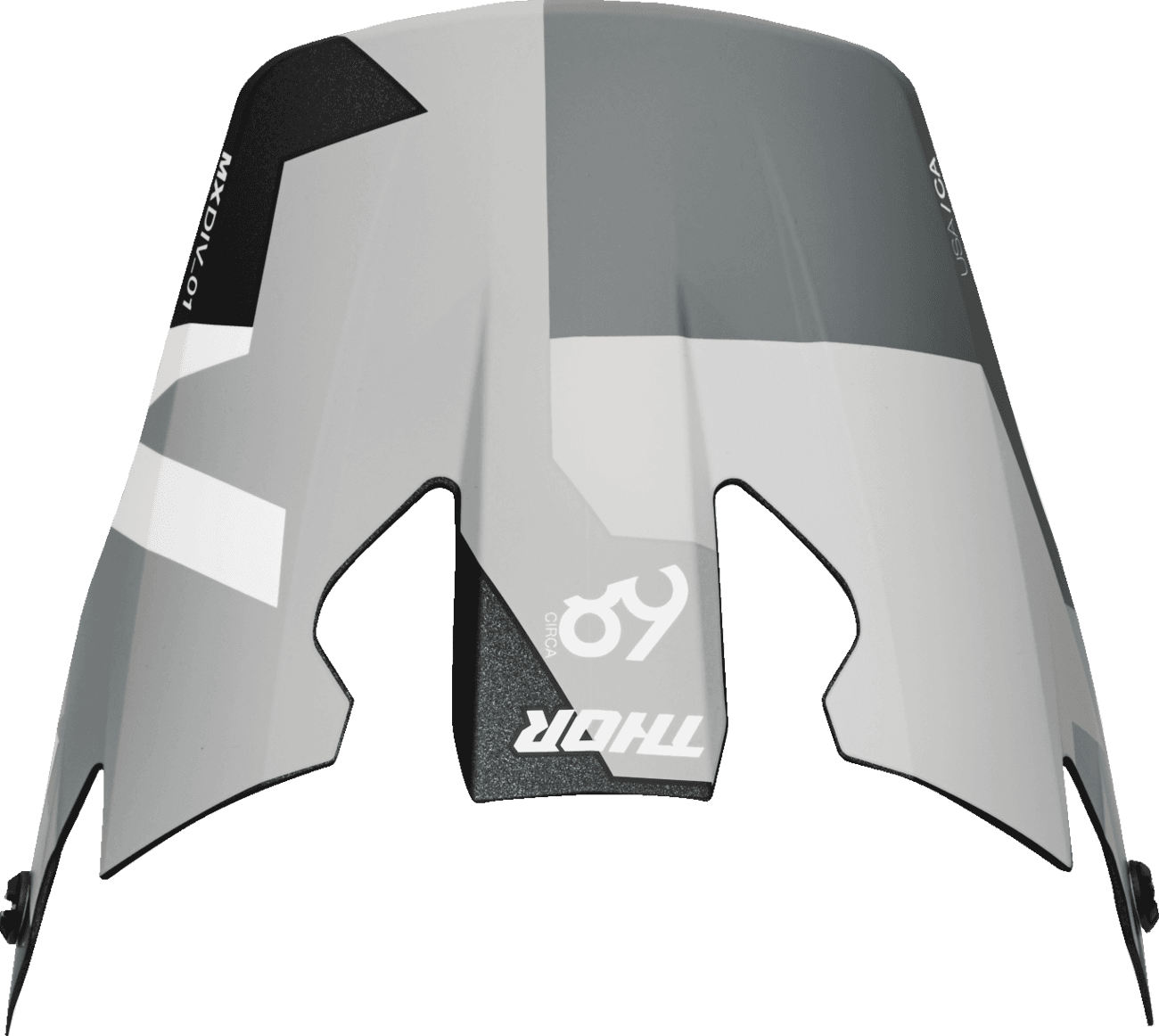 THOR 0132-1828 Reflex Sport Carbon Visor - Brave - Gray/White
