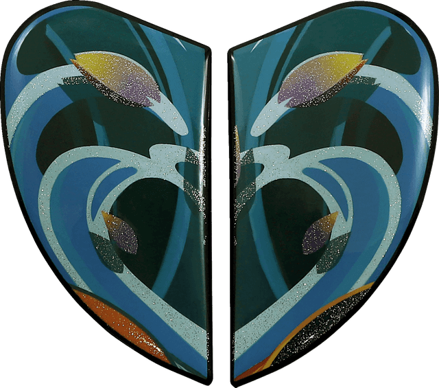 ICON 0133-1355 Airframe Pro™ Side Plates - Koi - Blue