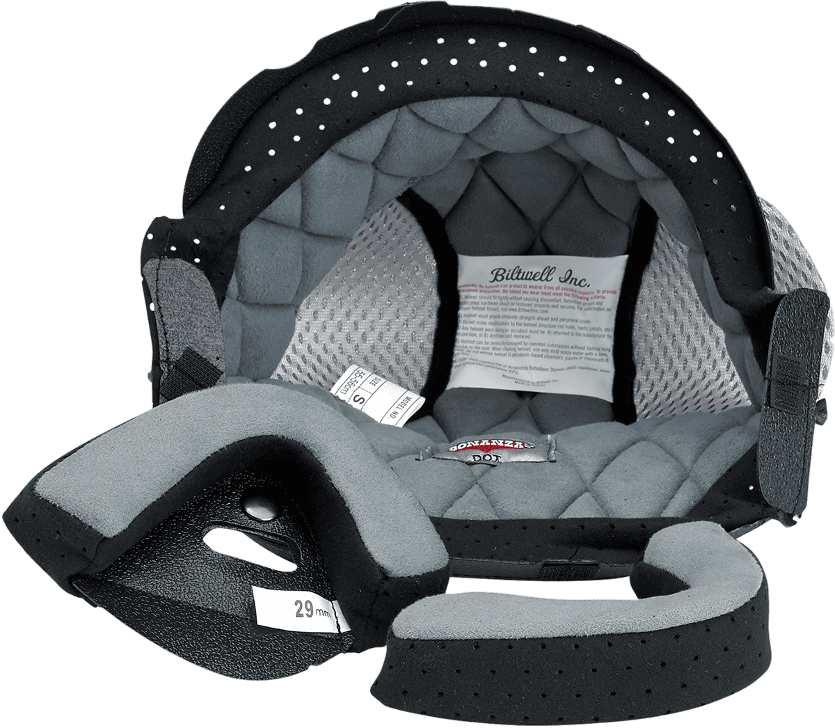 BILTWELL 0134-1724 Bonanza Liner - Black/Gray - Small