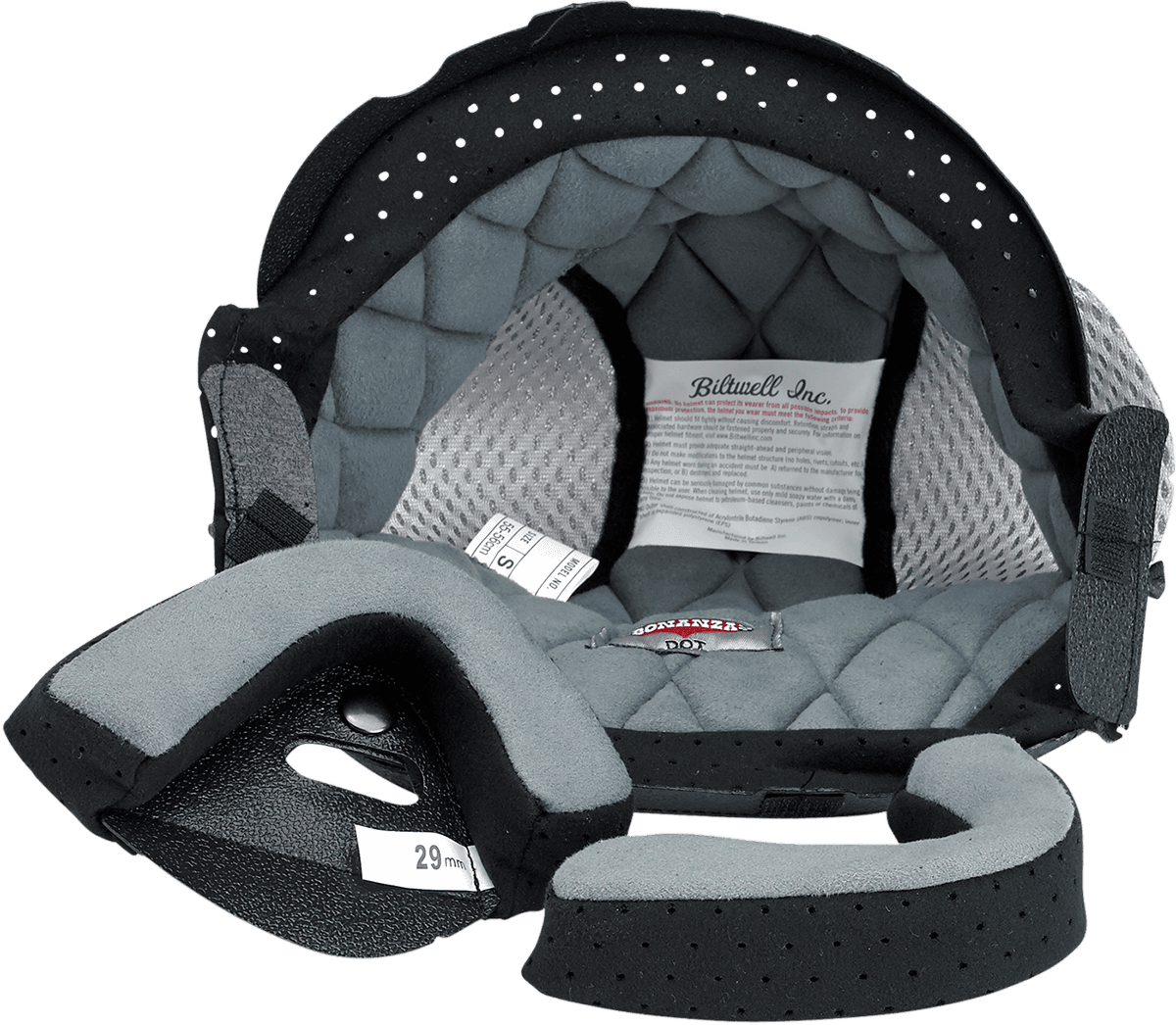BILTWELL 0134-1728 Bonanza Liner - Black/Gray - 2XL