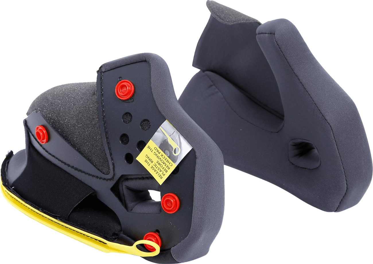 AGV 0134-3122 Tourmodular Cheek Pads - Gray/Black - Large