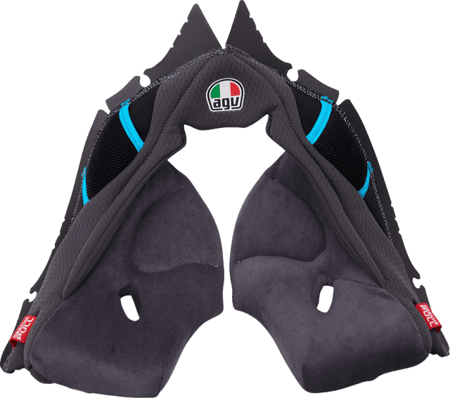 AGV 0134-3325 Pista GP RR Cheek Pads - Gray/Cyan - 2XL — image 1 of 4