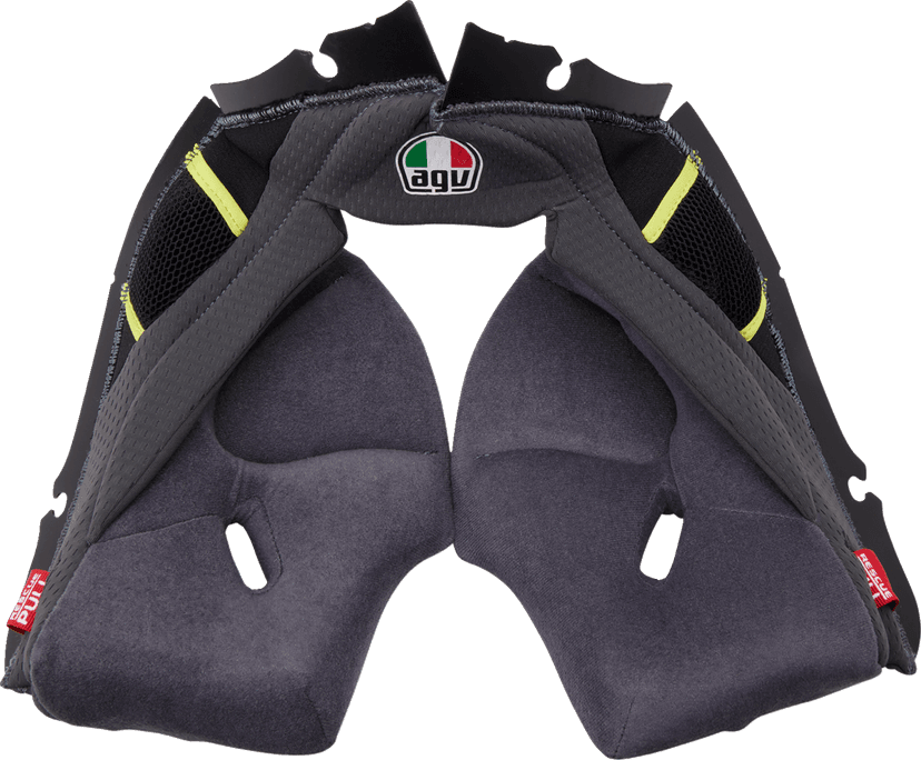 AGV 0134-3330 Pista GP RR Cheek Pads - Gray/Yellow - 2XL — image 1 of 2
