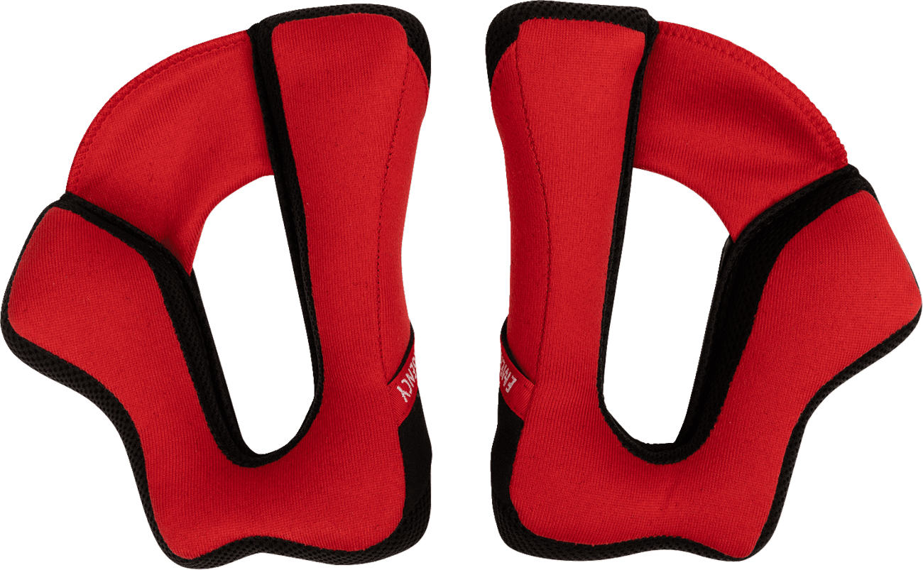 THOR 0134-4002 Reflex Sport Cheek Pads - Red/Black - Large