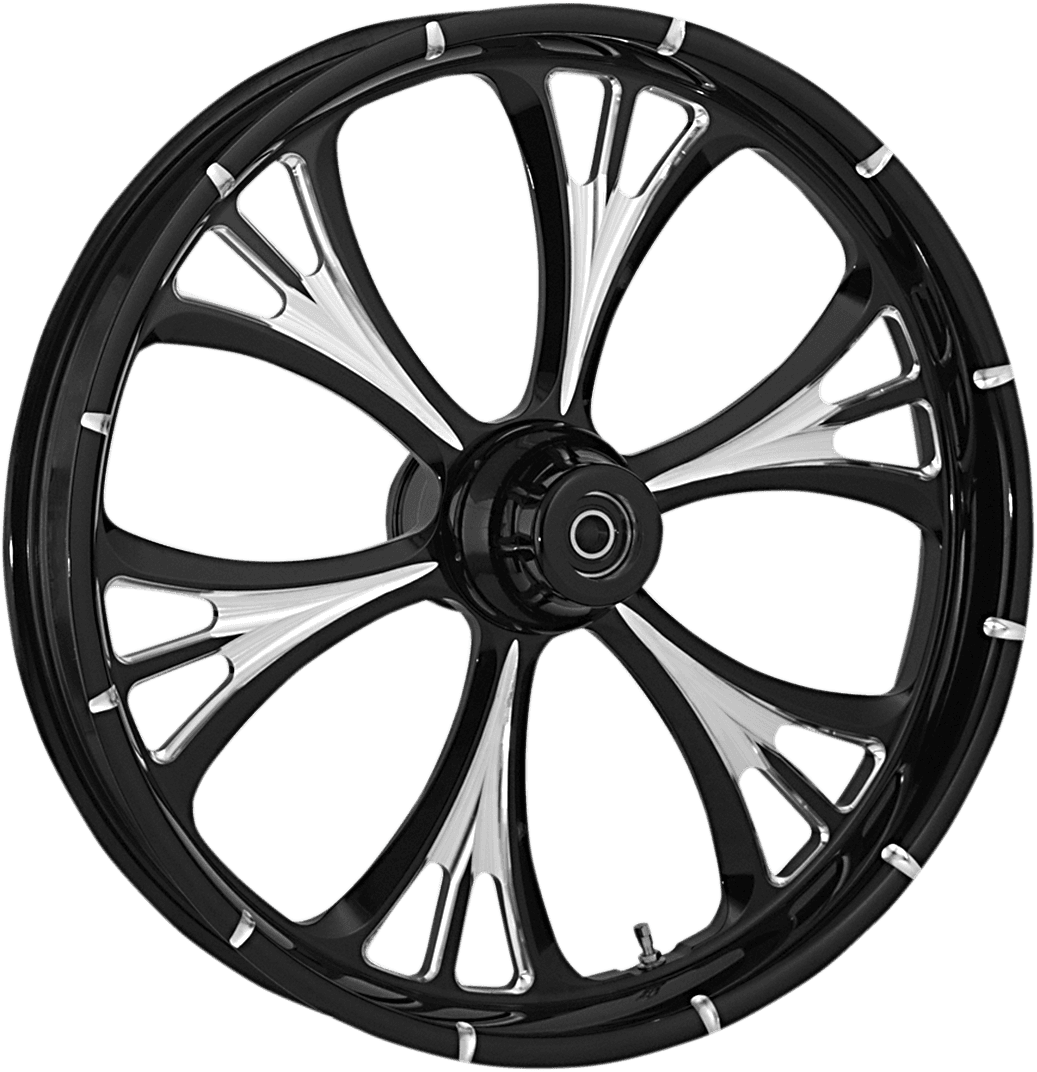RC COMPONENTS 0201-2112 Wheel - Majestic Eclipse - Front - Dual Disc/without ABS - Black Eclipse - 23x3.75 - '08-'23 FLT