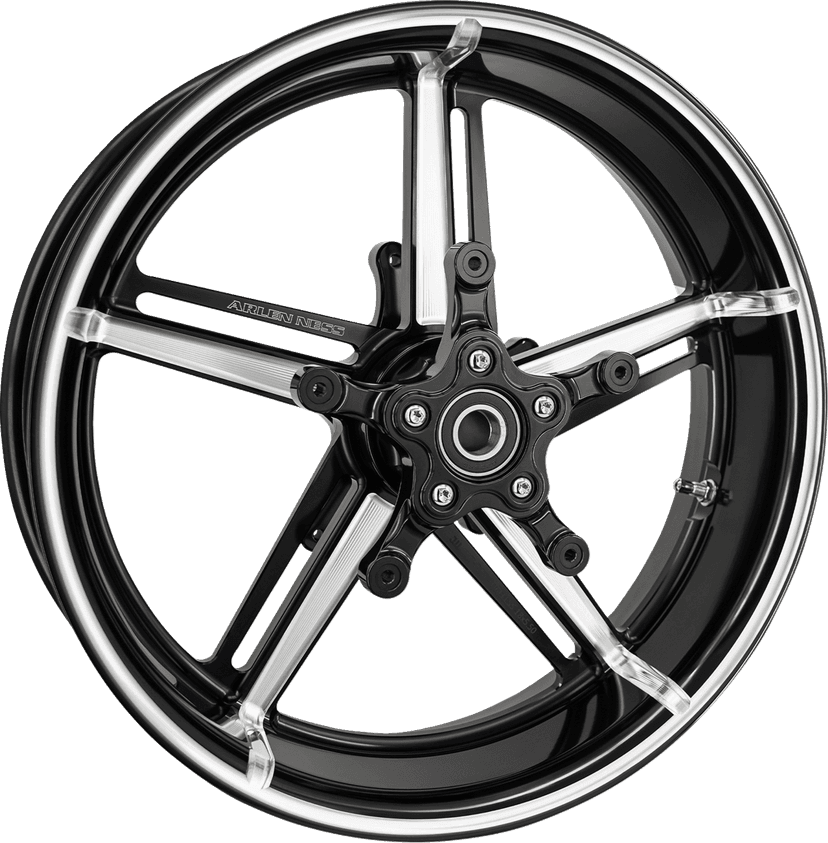 ARLEN NESS 0201-2641 Wheel with Hub/Adapter - Factory 24 - Front - Black/Contrast Cut - 18x5.5 — image 1 of 2
