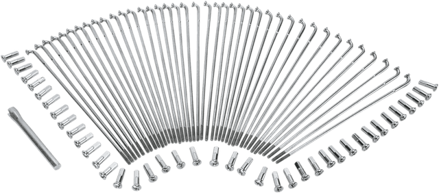 DRAG SPECIALTIES 0211-0119 Spoke Set - Drop Center - Front - Stainless Steel - 21"