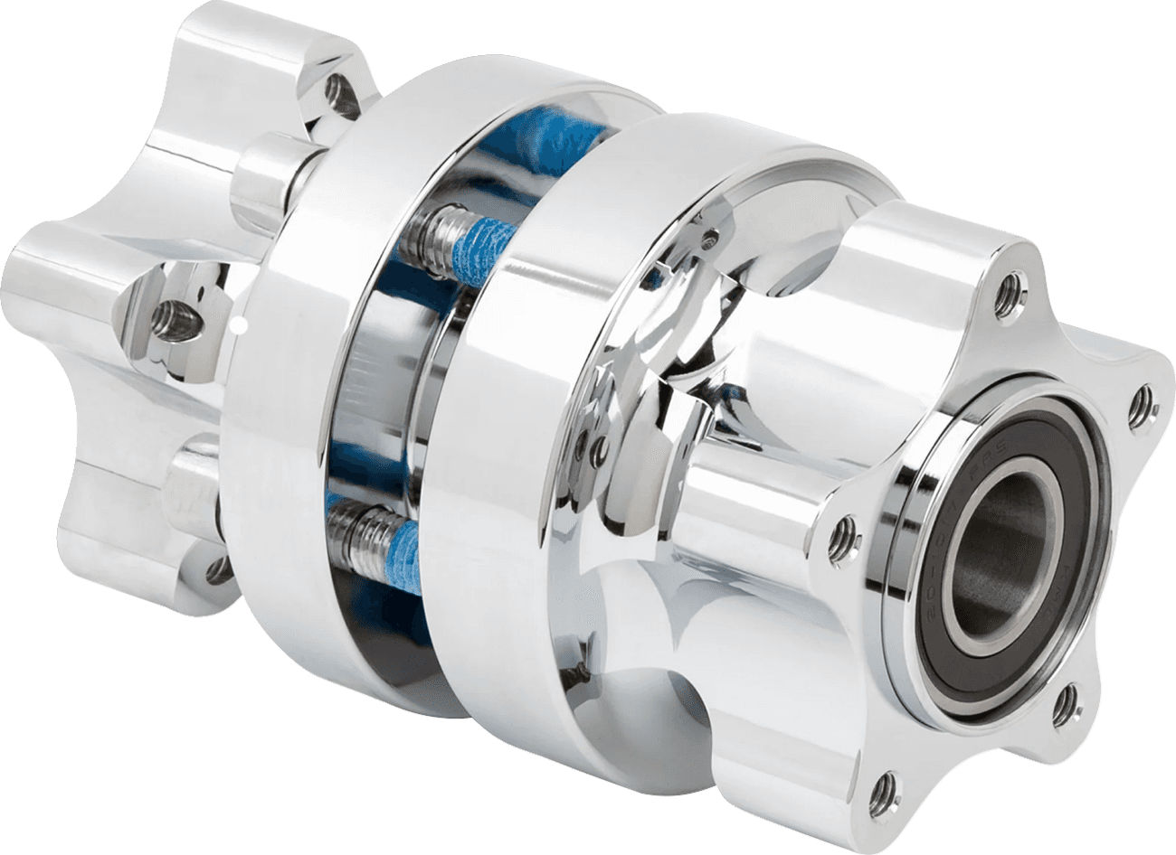 ARLEN NESS 0213-1272 Front Hub - Cartridge - Chrome - Kit - Softail Low Rider S/ST/El Diablo