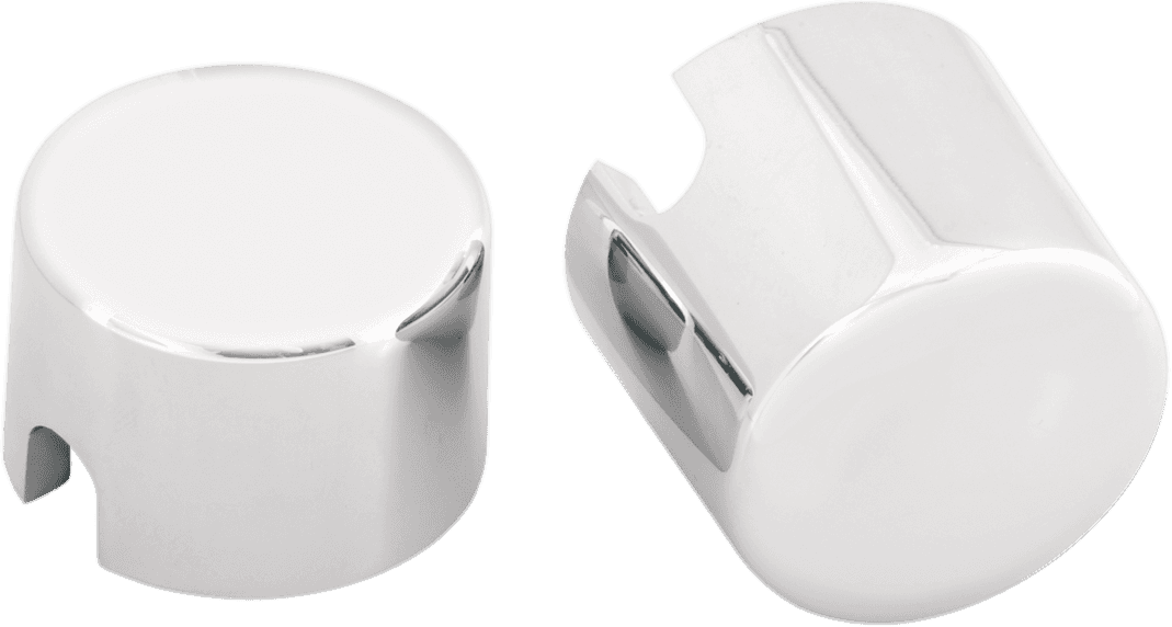 DRAG SPECIALTIES 0214-0450 Axle Caps - Chrome - Rear - Pair - '00-'07 Softail