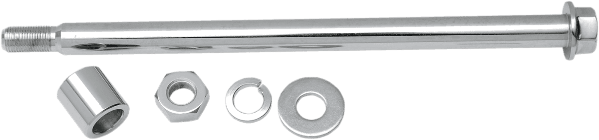 DRAG SPECIALTIES 0214-0582 Axle Kit - Rear - Chrome - '80-'86 Harley-Davidson