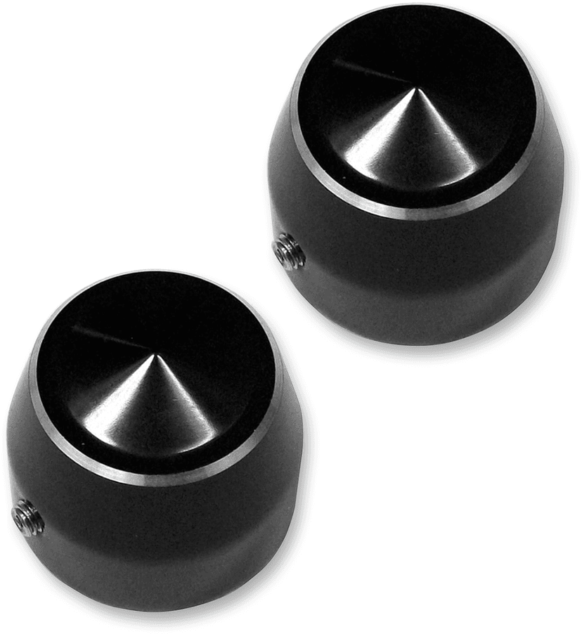 ACCUTRONIX 0214-0824 Axle Caps - Elite - Black - 1" - Pair