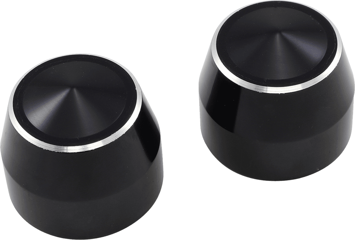 ACCUTRONIX 0214-0825 Axle Caps - Elite - Black - 25 mm - Pair