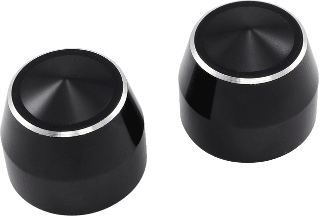 ACCUTRONIX 0214-0825 Axle Caps - Elite - Black - 25 mm - Pair